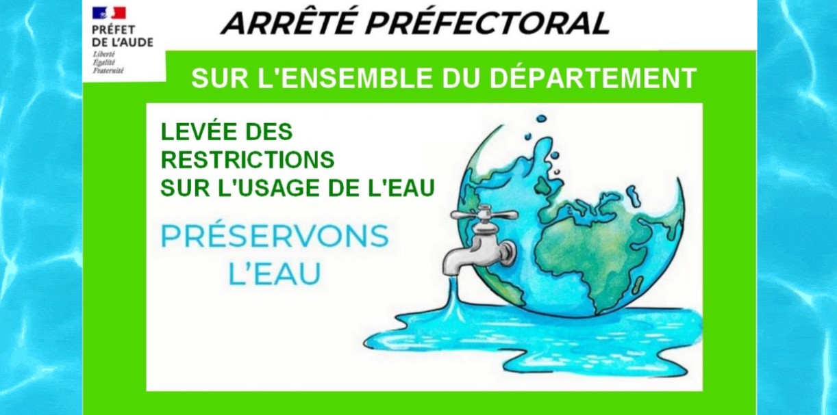 levée restriction eau